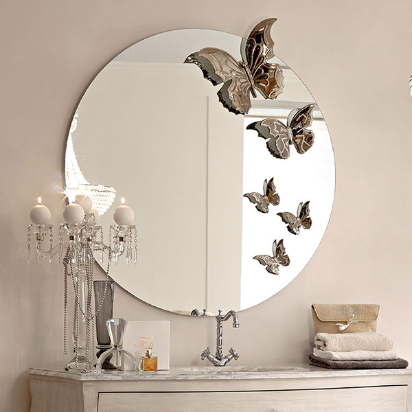<strong>4001</strong><br>
specchiera con farfalle 
Ø 120 cm