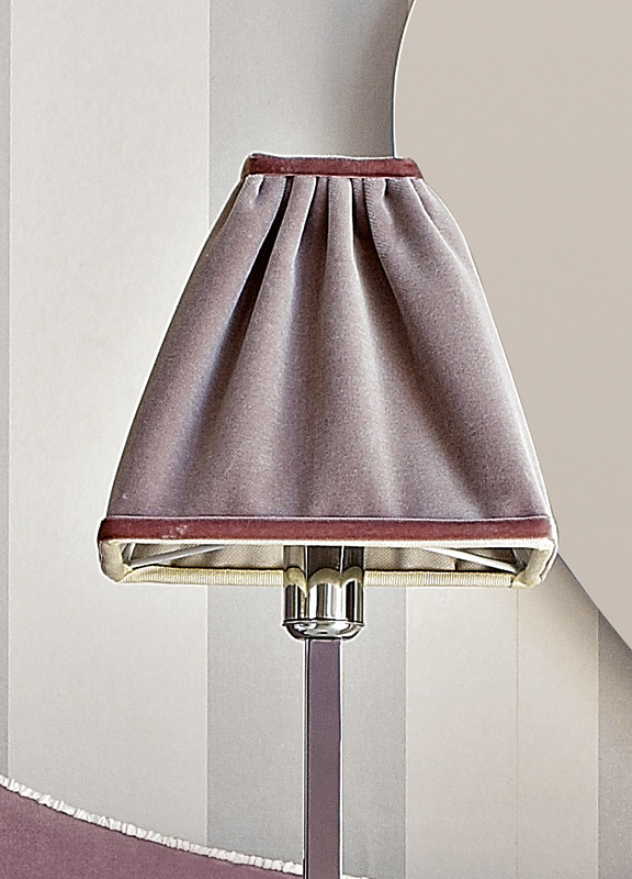 <strong>PAR18</strong> paralume tronco piramidale tessuto increspato 17 x 6 x H. 17 cm
