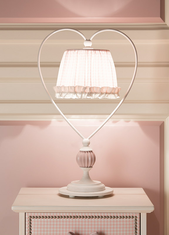 <strong>ML09</strong> base lampada cuore 1 sfera L. 37 x P. 20 x H. 62 cm